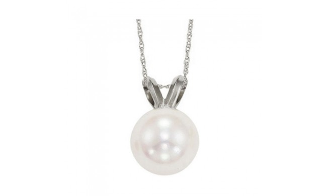 Gems One 14Kt White Gold Pearl (1/2 Ctw) Pendant