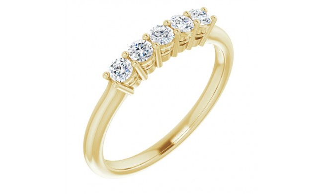 14K Yellow 2.5 mm Round 1/3 CTW Diamond Anniversary Band