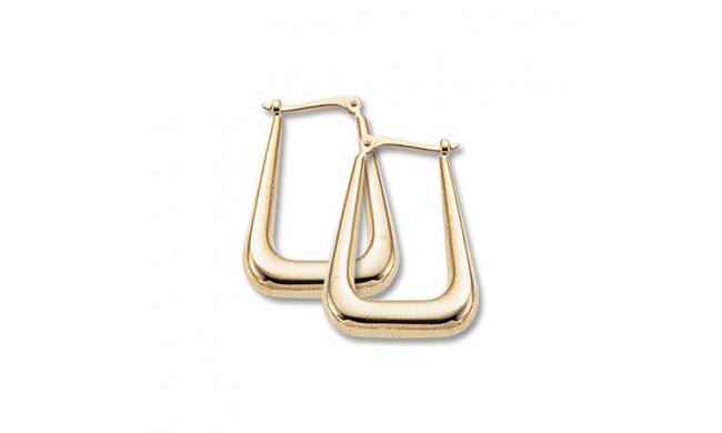 Carla 14K Yellow Gold Long U Shaped Hoop earrings