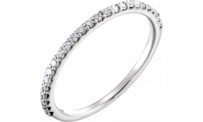 14K White 1/4 CTW Diamond Band