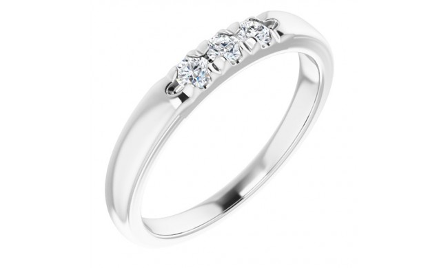 14K White 1/5 CTW Diamond French-Set Anniversary Band