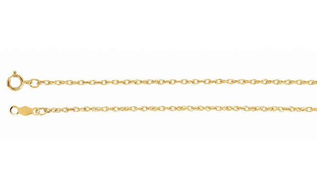 14K Yellow 1.25 mm Rope 7 Chain