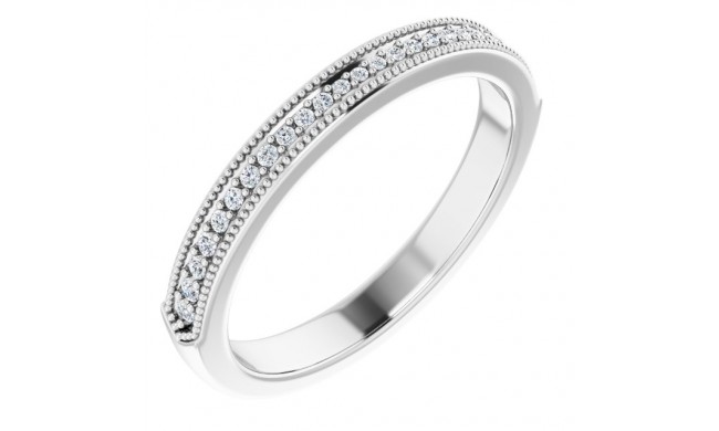 14K White 1/10 CTW Diamond Matching Band