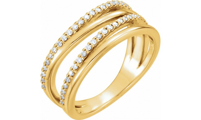 14K Yellow 1/4 CTW Diamond Ring