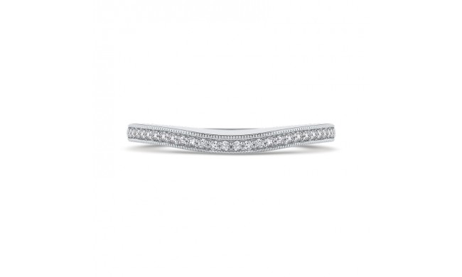 Shah Luxury 14K White Gold Round Diamond Half-Eternity Wedding Band