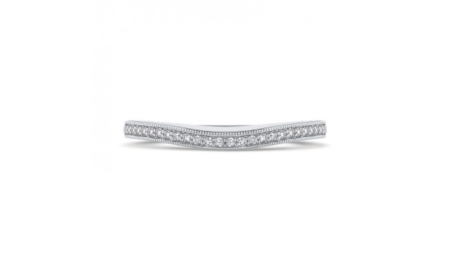 Shah Luxury 14K White Gold Round Diamond Half-Eternity Wedding Band