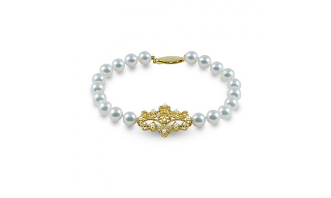 Imperial Pearl 14k Yellow Gold Freshwater Pearl Bracelet