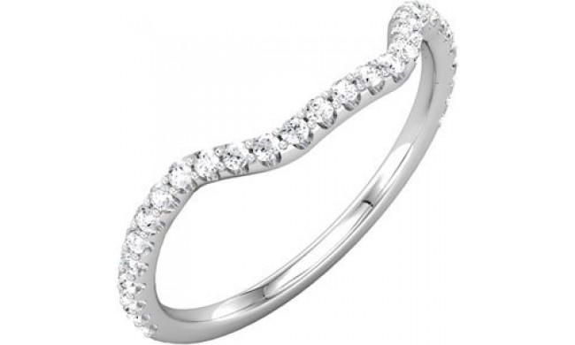 14K White 1/3 CTW Diamond Band