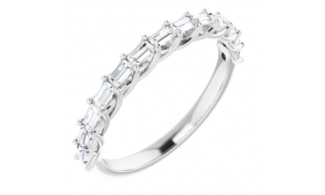 14K White 3/8 CTW Diamond Anniversary Band
