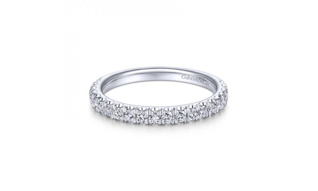 Gabriel & Co. 14k White Gold Contemporary Anniversary Wedding Band