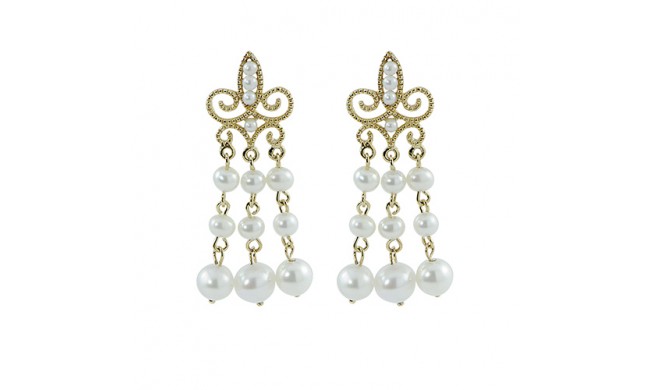 Imperial Pearl 14K Yellow Gold Freshwater Pearl Earrings