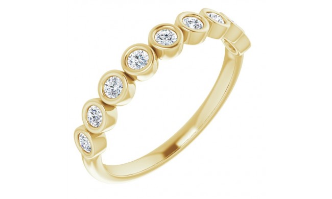 14K Yellow 1/4 CTW Diamond Anniversary Band