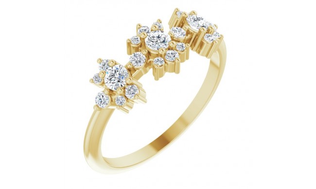 14K Yellow 3/8 CTW Diamond Anniversary Band