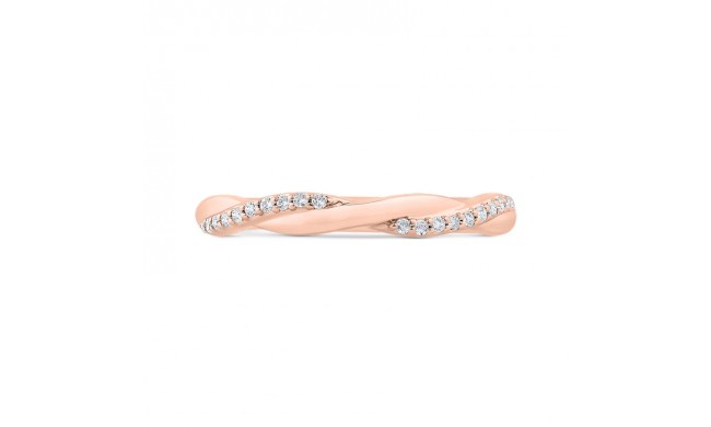 Shah Luxury 14K Rose Gold Diamond Wedding Band