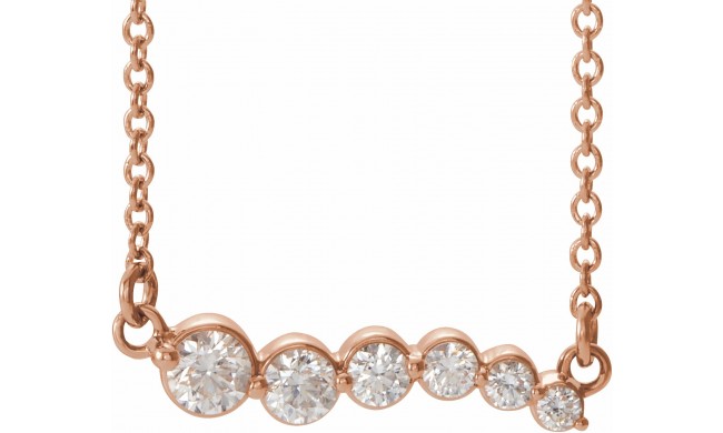 14K Rose 1/4 CTW Diamond Graduated 16 Necklace