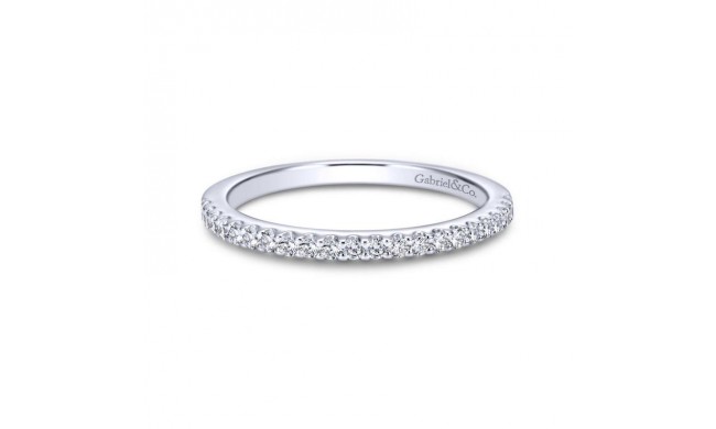 Gabriel & Co. 14k White Gold Contemporary Anniversary Wedding Band