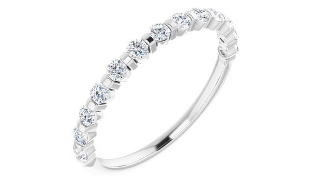 14K White 3/8 CTW Diamond Anniversary Band