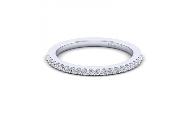 Gabriel & Co. 14k White Gold Contemporary Anniversary Wedding Band