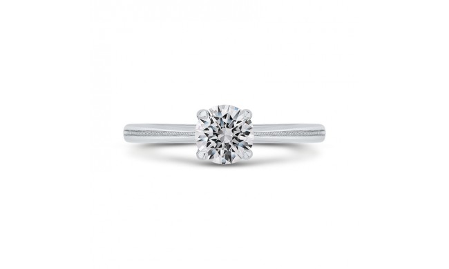 Shah Luxury 14K White Gold Solitaire Engagement Ring (Semi-Mount)