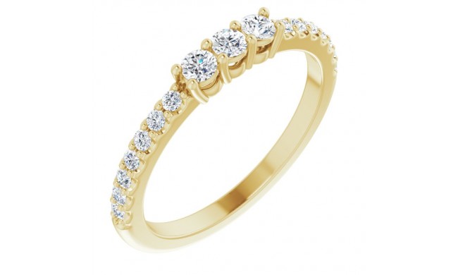 14K Yellow 1/3 CTW Diamond Anniversary Band