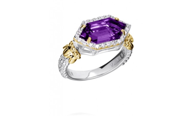 Vahan 14k Gold & Sterling Silver Amethyst Ring