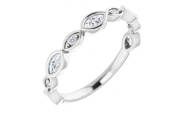 14K White 3/8 CTW Diamond Anniversary Band