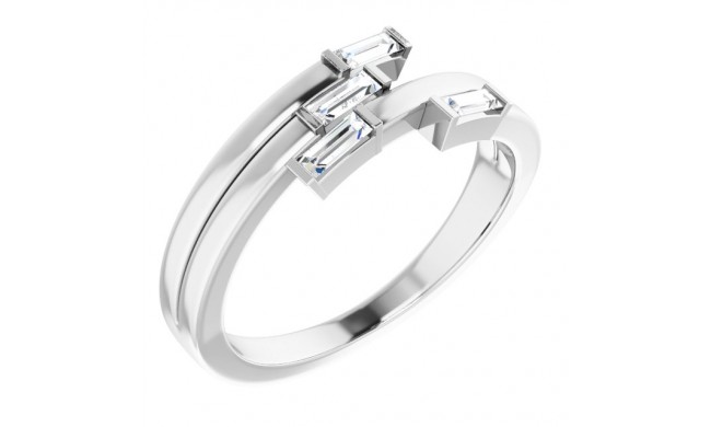 14K White 1/4 CTW Diamond Geometric Ring