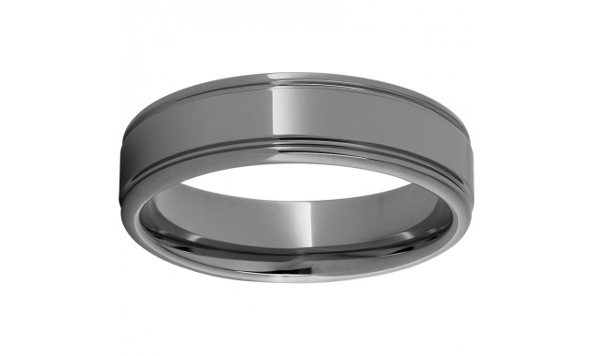 Rugged Tungsten  6mm Rounded Edge Polished Band