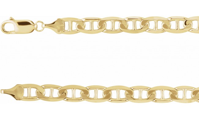 14K Yellow 6 mm Curbed Anchor 8.5 Bracelet