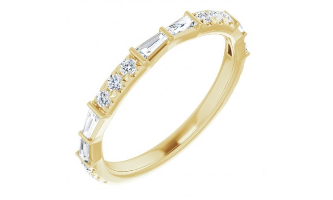 14K Yellow 3/8 CTW Diamond French-Set Anniversary Band