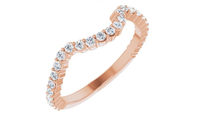 14K Rose 3/8 CTW Diamond Band