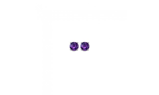 Gems One 14Kt White Gold Amethyst (1/5 Ctw) Earring