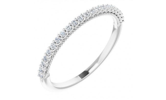 14K White 1/6 CTW Diamond Band