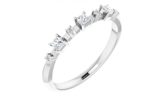 14K White 1/6 CTW Diamond Anniversary Band