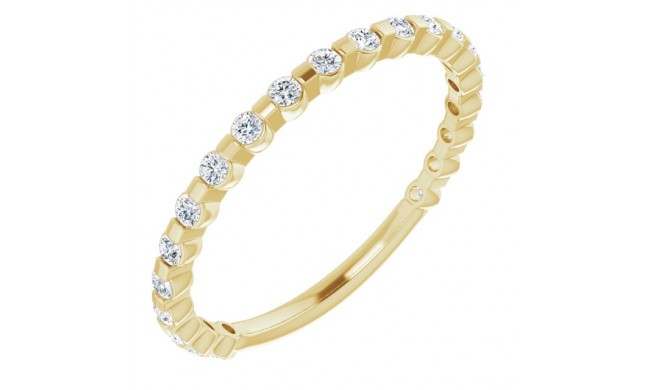 14K Yellow 1/4 CTW Diamond Anniversary Band