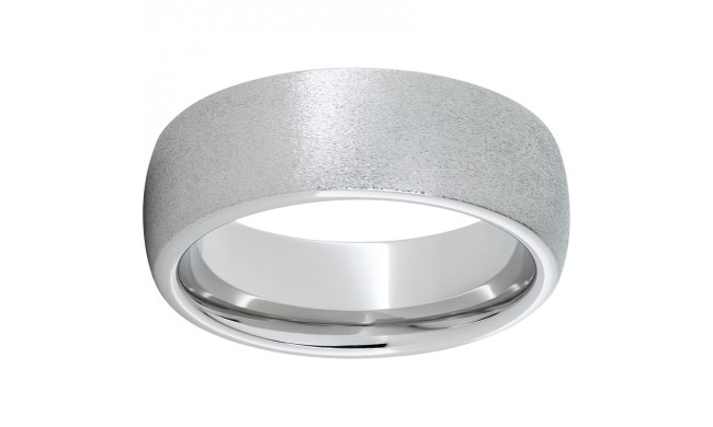 Serinium Domed Band with a Stone Finish