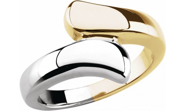 14K Yellow/White Bypass Ring