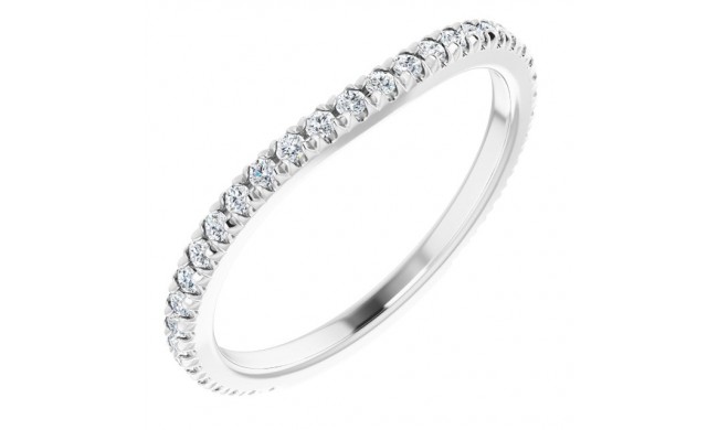 14K White 1/3 CTW Diamond French-Set Matching Band