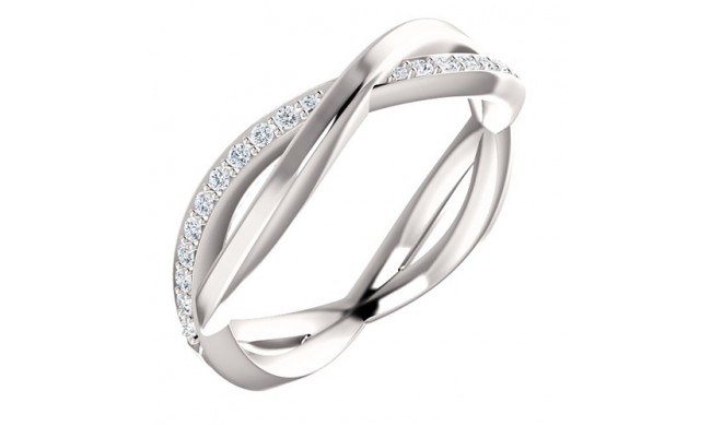 14k White Gold Stuller Diamond Infinity Ring