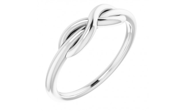 14K White Infinity-Style Ring