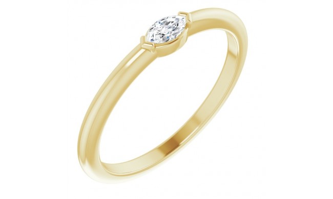 14K Yellow 1/8 CTW Diamond Solitaire Ring