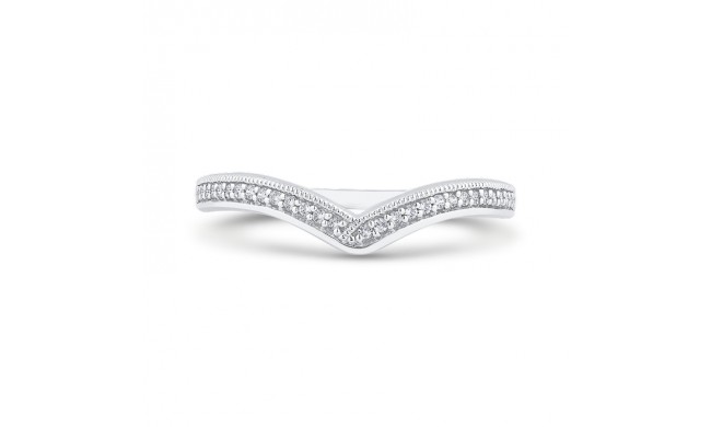 Shah Luxury 14K White Gold Diamond Contour Band