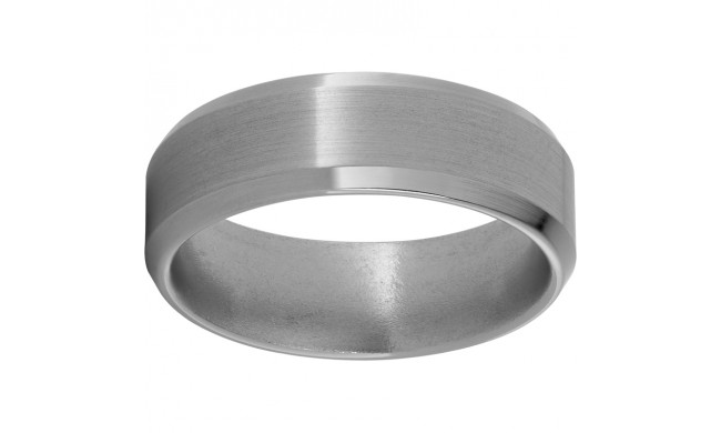 Titanium Beveled Edge Band with Satin Finish