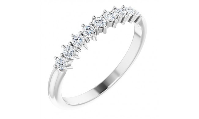 Platinum 1/4 CTW Diamond Nine-Stone Anniversary Band