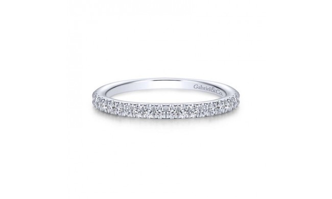 Gabriel & Co. 14k White Gold Contemporary Anniversary Wedding Band