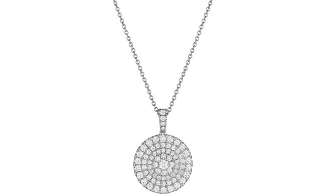 Henri Daussi 14k White Gold Diamond Pendant