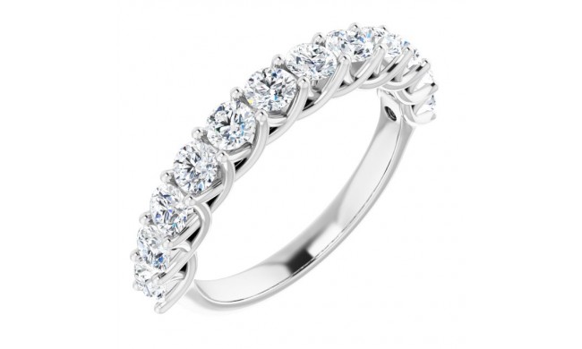 14K White 1 1/8 CTW Diamond Anniversary Band