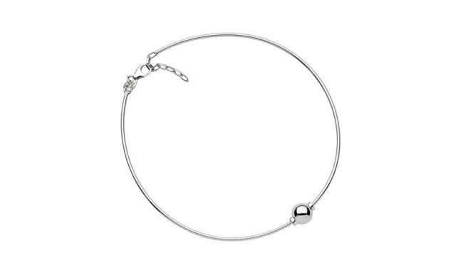 Sterling Silver Single Bead Anklet