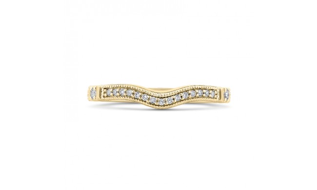 Shah Luxury Round Diamond Wedding Band In 14K Yellow Gold