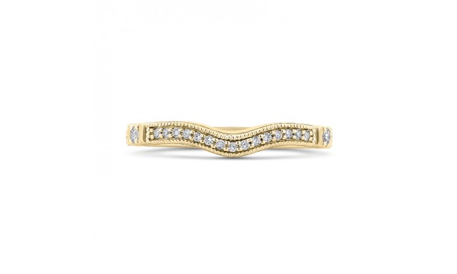 Shah Luxury Round Diamond Wedding Band In 14K Yellow Gold